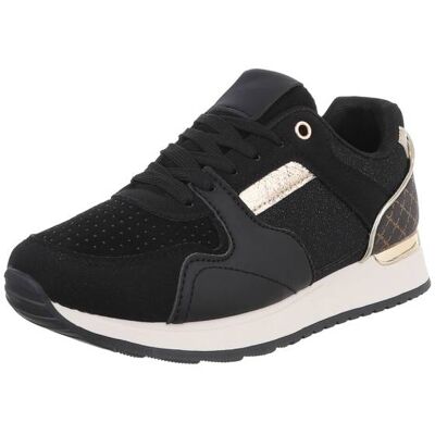 Ital-Design Sneakers Low für Damen in Schwarz Ital-Design Sneakers Low für Damen in Schwarz