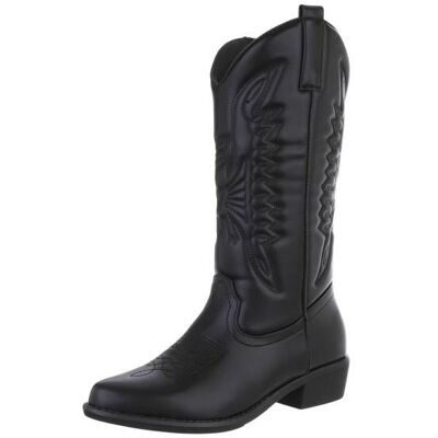 Ital-Design Western- & Bikerstiefel für Damen in Schwarz Ital-Design Western- & Bikerstiefel für Damen in Schwarz