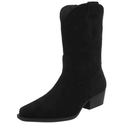 Ital-Design Western- & Bikerboots für Damen in Schwarz Ital-Design Western- & Bikerboots für Damen in Schwarz