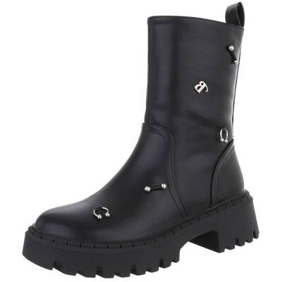 Ital-Design Western- & Bikerboots für Damen in Schwarz Ital-Design Western- & Bikerboots für Damen in Schwarz
