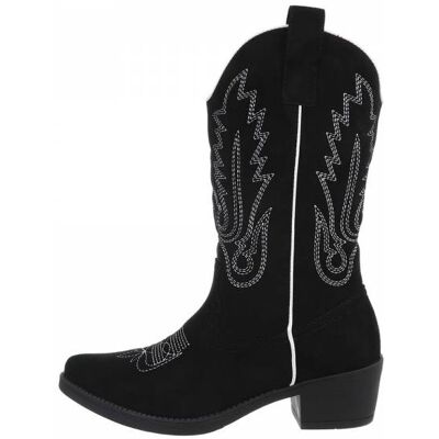 Ital-Design Western- & Bikerstiefel für Damen in Schwarz Ital-Design Western- & Bikerstiefel für Damen in Schwarz
