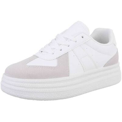 Ital-Design Sneakers Low für Damen in Weiß Ital-Design Sneakers Low für Damen in Weiß