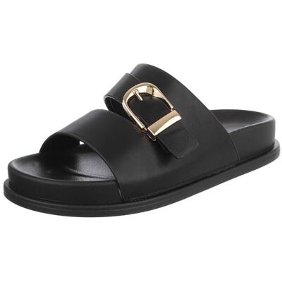 Ital-Design Pantoletten für Damen in Schwarz Ital-Design Pantoletten für Damen in Schwarz