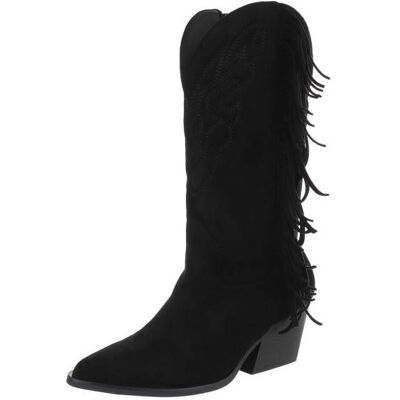 Ital-Design Western- & Bikerstiefel für Damen in Schwarz Ital-Design Western- & Bikerstiefel für Damen in Schwarz