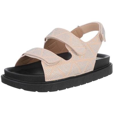 Ital-Design Riemchensandalen für Damen in Beige Ital-Design Riemchensandalen für Damen in Beige