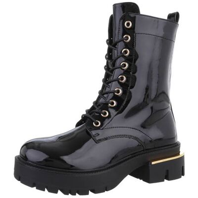 Ital-Design Western- & Bikerboots für Damen in Schwarz Ital-Design Western- & Bikerboots für Damen in Schwarz