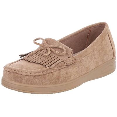 Ital-Design Slipper für Damen in Hellbraun Ital-Design Slipper für Damen in Hellbraun