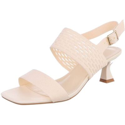 Ital-Design High-Heel Sandaletten für Damen in Beige Ital-Design High-Heel Sandaletten für Damen in Beige
