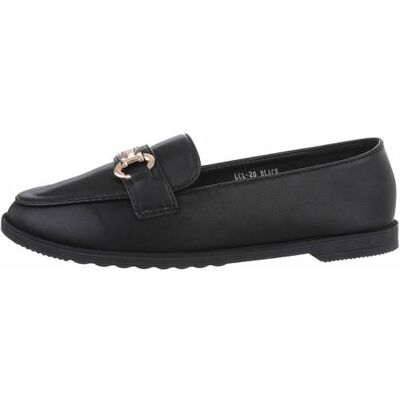 Ital-Design Mokassins für Damen in Schwarz Ital-Design Mokassins für Damen in Schwarz