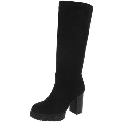 Ital-Design High-Heel Stiefel für Damen in Schwarz Ital-Design High-Heel Stiefel für Damen in Schwarz