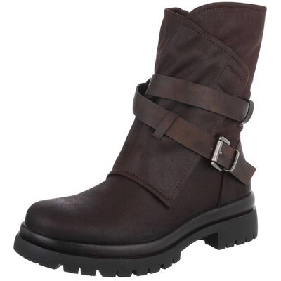 Ital-Design Western- & Bikerboots für Damen in Braun Ital-Design Western- & Bikerboots für Damen in Braun