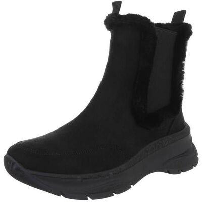 Ital-Design Plateaustiefeletten für Damen in Schwarz Ital-Design Plateaustiefeletten für Damen in Schwarz