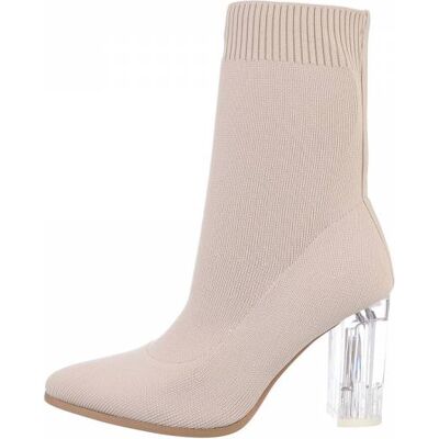 Ital-Design High-Heel Stiefeletten für Damen in Beige Ital-Design High-Heel Stiefeletten für Damen in Beige