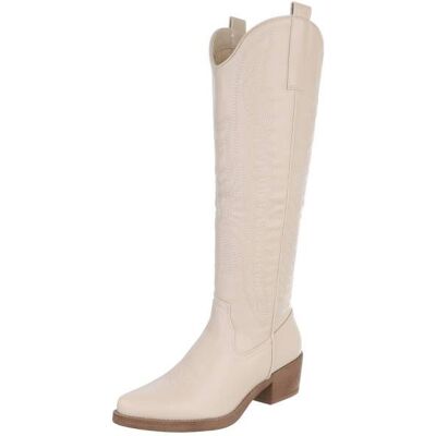 Ital-Design Western- & Bikerstiefel für Damen in Beige Ital-Design Western- & Bikerstiefel für Damen in Beige
