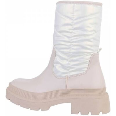 Ital-Design Plateaustiefeletten für Damen in Beige Ital-Design Plateaustiefeletten für Damen in Beige