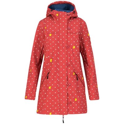 blutsgeschwister Softshelljacke wild weather long anorak Rot XS S M L XL 2XL Damen blutsgeschwister Softshelljacke wild weather long anorak Rot XS S M L XL 2XL Damen