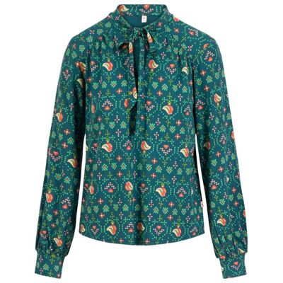 blutsgeschwister Schluppenbluse L'Odelette pour Helma Grün XS S M L XL 2XL Damen blutsgeschwister Schluppenbluse L'Odelette pour Helma Grün XS S M L XL 2XL Damen