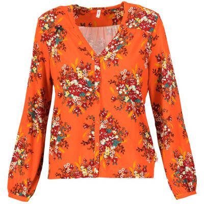 blutsgeschwister Bluse oh deer Orange XS S M L XL 2XL Damen blutsgeschwister Bluse oh deer Orange XS S M L XL 2XL Damen