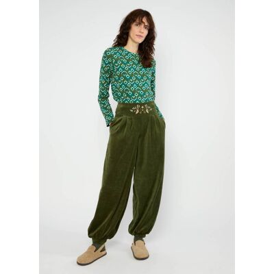 blutsgeschwister Jogginghose Velvet Merry Moments Grün XS S M L XL 2XL Damen blutsgeschwister Jogginghose Velvet Merry Moments Grün XS S M L XL 2XL Damen