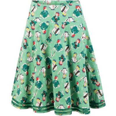 blutsgeschwister Tellerrock river Island picknick Grün XS S M L XL 2XL Damen blutsgeschwister Tellerrock river Island picknick Grün XS S M L XL 2XL Damen