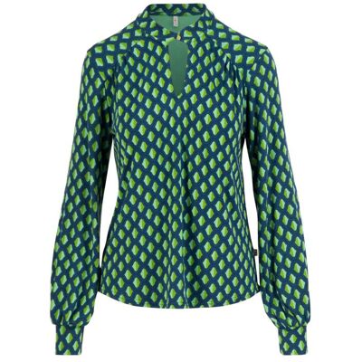 blutsgeschwister Schluppenbluse L'Odelette pour Helma Grün XS S M L XL 2XL Damen blutsgeschwister Schluppenbluse L'Odelette pour Helma Grün XS S M L XL 2XL Damen