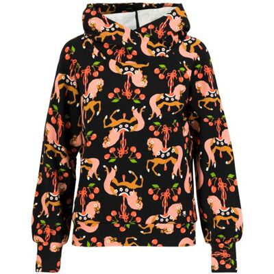 blutsgeschwister Sweatpullover Oh so Nett Hooded Schwarz XS S M L XL 2XL Damen blutsgeschwister Sweatpullover Oh so Nett Hooded Schwarz XS S M L XL 2XL Damen