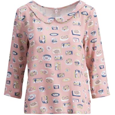 blutsgeschwister Bluse first peekaboo Rosa XS S M L XL Damen blutsgeschwister Bluse first peekaboo Rosa XS S M L XL Damen