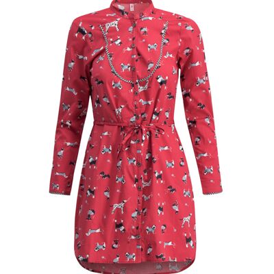 blutsgeschwister Tunikakleid vagabond picknick Rot XS S M L XL Damen blutsgeschwister Tunikakleid vagabond picknick Rot XS S M L XL Damen