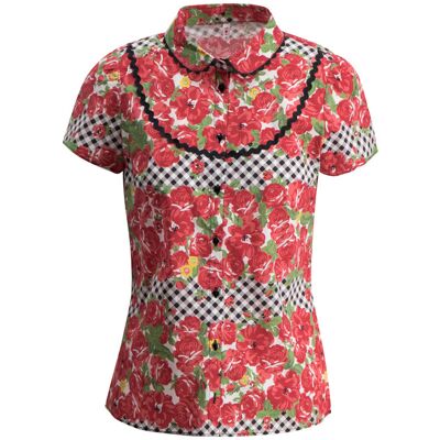 blutsgeschwister Bluse poupette Rot XS S M L XL 2XL Damen blutsgeschwister Bluse poupette Rot XS S M L XL 2XL Damen