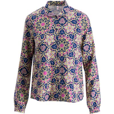 blutsgeschwister Bluse take a bow Blau XS S M L XL Damen blutsgeschwister Bluse take a bow Blau XS S M L XL Damen