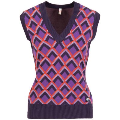 blutsgeschwister Strick-Pullunder Cute Storyteller Lila XS S M L XL 2XL Damen blutsgeschwister Strick-Pullunder Cute Storyteller Lila XS S M L XL 2XL Damen