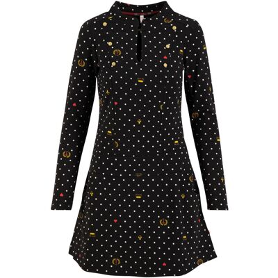 blutsgeschwister Sweatkleid tiny march Schwarz XS S M L XL Damen blutsgeschwister Sweatkleid tiny march Schwarz XS S M L XL Damen