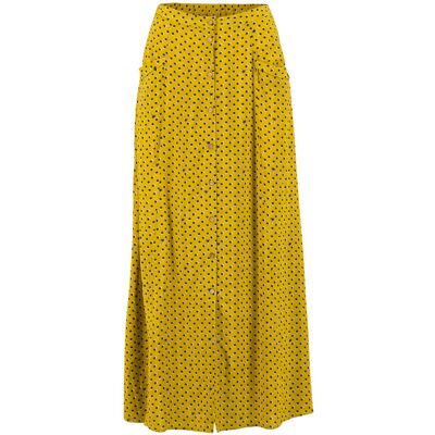 blutsgeschwister Maxirock fruits of the beach Gelb XS S M L XL 2XL Damen blutsgeschwister Maxirock fruits of the beach Gelb XS S M L XL 2XL Damen