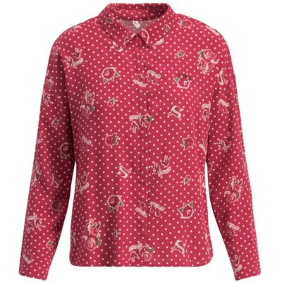 blutsgeschwister Bluse slow flow Rot XS S M L XL Damen blutsgeschwister Bluse slow flow Rot XS S M L XL Damen