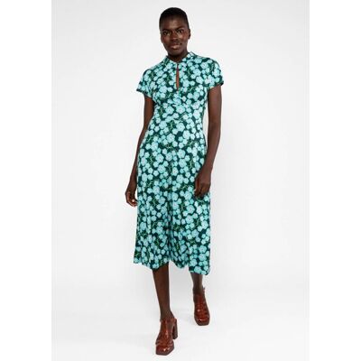 blutsgeschwister Midikleid Now We Are Talking Ease Blau XS S M L XL 2XL Damen blutsgeschwister Midikleid Now We Are Talking Ease Blau XS S M L XL 2XL Damen