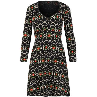 blutsgeschwister Jerseykleid diamond heart Schwarz XS S M L XL Damen blutsgeschwister Jerseykleid diamond heart Schwarz XS S M L XL Damen
