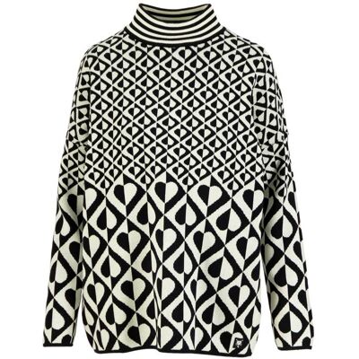 blutsgeschwister Strickpullover Tapestry Tale Turtle Schwarz XS S M L XL 2XL Damen blutsgeschwister Strickpullover Tapestry Tale Turtle Schwarz XS S M L XL 2XL Damen