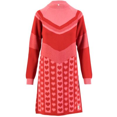 blutsgeschwister Strickkleid Scandi woods Rot XS S M L XL 2XL Damen blutsgeschwister Strickkleid Scandi woods Rot XS S M L XL 2XL Damen