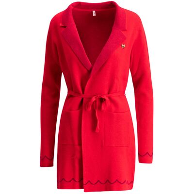 blutsgeschwister Lange Strickjacke gone with the ostwind Rot XS S M L XL blutsgeschwister Lange Strickjacke gone with the ostwind Rot XS S M L XL