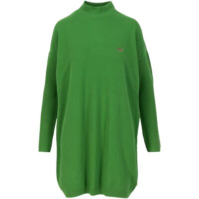 blutsgeschwister Oversize Kleid straight n easy turtle Grün XS S M L XL 2XL Damen blutsgeschwister Oversize Kleid straight n easy turtle Grün XS S M L XL 2XL Damen