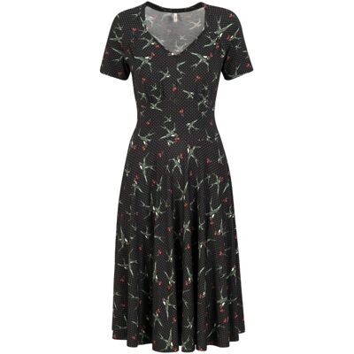 blutsgeschwister Sommerkleid Zaubertal Heritage Schwarz XS S M L XL 2XL Damen blutsgeschwister Sommerkleid Zaubertal Heritage Schwarz XS S M L XL 2XL Damen