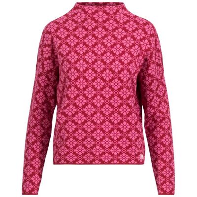 blutsgeschwister Strickpullover Long Turtle Rosa XS S M L XL 2XL Damen blutsgeschwister Strickpullover Long Turtle Rosa XS S M L XL 2XL Damen