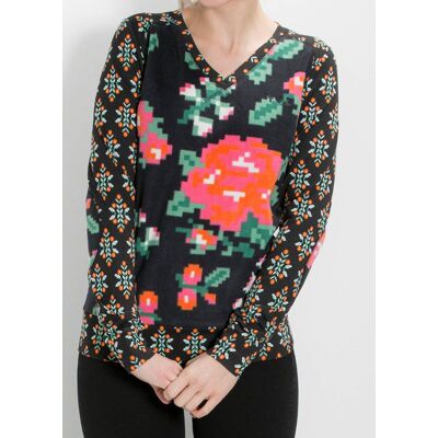 blutsgeschwister Pullover vertraute raute Schwarz XS S M L XL Damen blutsgeschwister Pullover vertraute raute Schwarz XS S M L XL Damen