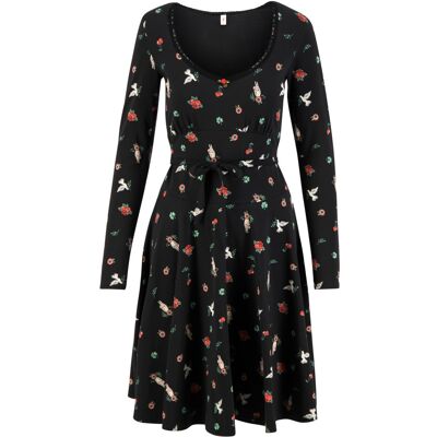 blutsgeschwister Jerseykleid ode to the woods Schwarz XS S M L XL 2XL Damen blutsgeschwister Jerseykleid ode to the woods Schwarz XS S M L XL 2XL Damen