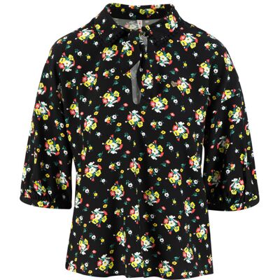 blutsgeschwister Bluse strict leisurness Schwarz XS S M L XL 2XL Damen blutsgeschwister Bluse strict leisurness Schwarz XS S M L XL 2XL Damen