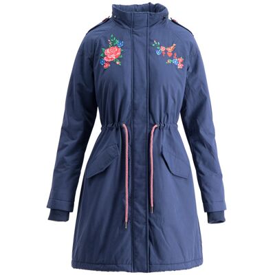 blutsgeschwister Herbstmantel heldinnensouvenir Blau XS S M L XL 2XL Damen blutsgeschwister Herbstmantel heldinnensouvenir Blau XS S M L XL 2XL Damen