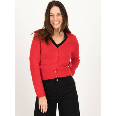 blutsgeschwister Cardigan Save the World Rot XS S M L XL 2XL Damen blutsgeschwister Cardigan Save the World Rot XS S M L XL 2XL Damen