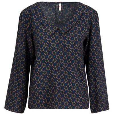 blutsgeschwister Bluse Feed the Birds Fall Blau XS S M L XL 2XL Damen blutsgeschwister Bluse Feed the Birds Fall Blau XS S M L XL 2XL Damen