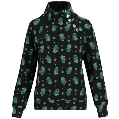 blutsgeschwister Sweatpullover Oh So Nett Schwarz XS S M L XL 2XL Damen blutsgeschwister Sweatpullover Oh So Nett Schwarz XS S M L XL 2XL Damen