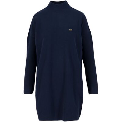 blutsgeschwister Oversize Kleid straight n easy turtle Blau XS S M L XL 2XL Damen blutsgeschwister Oversize Kleid straight n easy turtle Blau XS S M L XL 2XL Damen